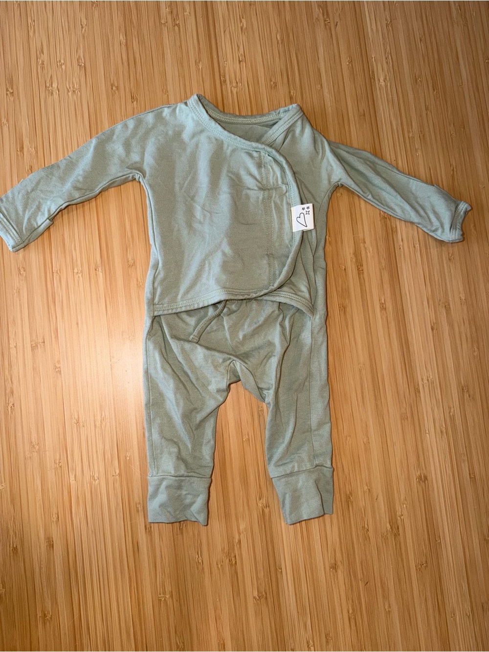 Bonsie Skin to Babywear Newborn Footless Bodysuit One Pc Romper Green Bamboo
